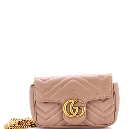 Mini Gucci GG Marmont Flap Bag Matelasse Leather