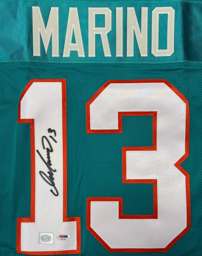 Dan Marino Autographed Miami Dolphins Custom Jersey (Psa)
