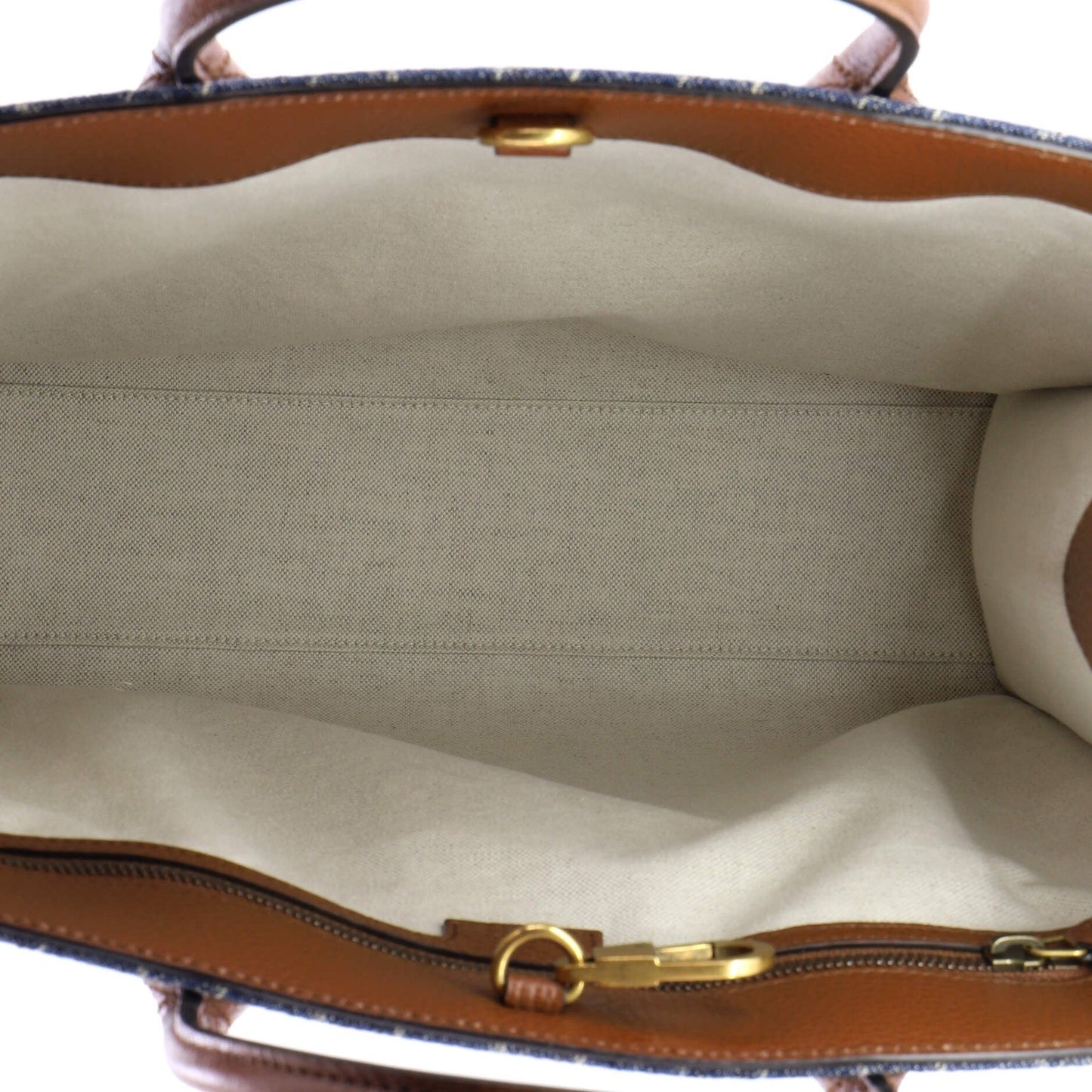 Gucci Interlocking G Patch Web Strap Convertible Tote Gg Denim Tall