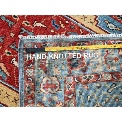 2'9"X17'5" Fire Engine Red Peshawar Seerape Heris Runner Oriental Rug