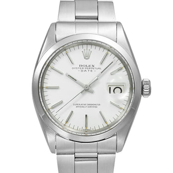 Rolex Oyster Perpetual Date 1500 White Men'S Used Watch #114728