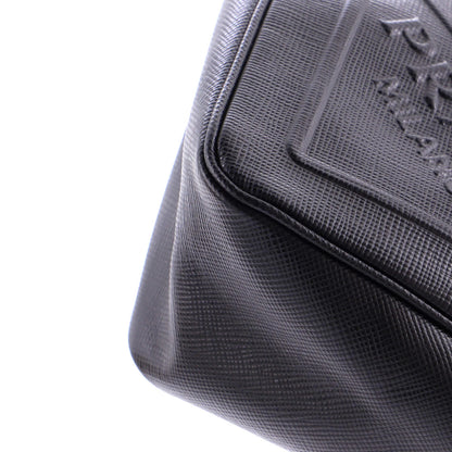 Prada Triangle Logo Zip Crossbody Bag Soft Leather Small