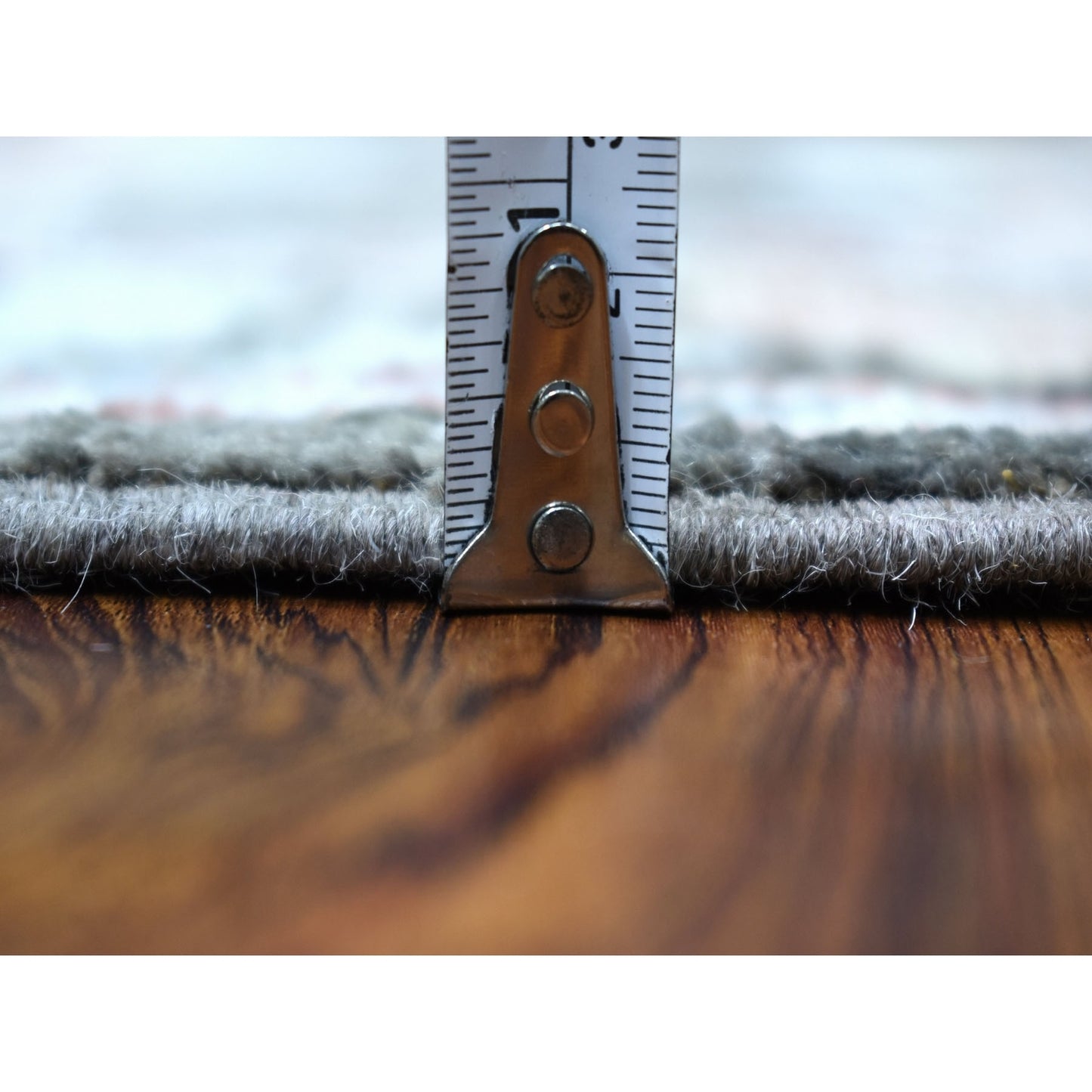 2'9"X9'9" Shiny Wool Hand Knotted Black Angora Oushak Oriental Runner Rug