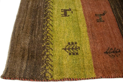 3'3X4'9 Ft Handmade Modern Gabbeh Oriental Rug