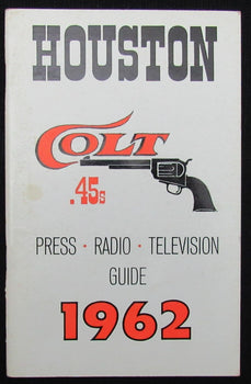 1962 Houston Colt .45S Media/Press Guide 1St Season 188794