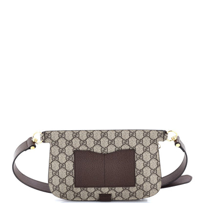 Gucci Blondie Flap Pocket Belt Bag Gg Coated Canvas