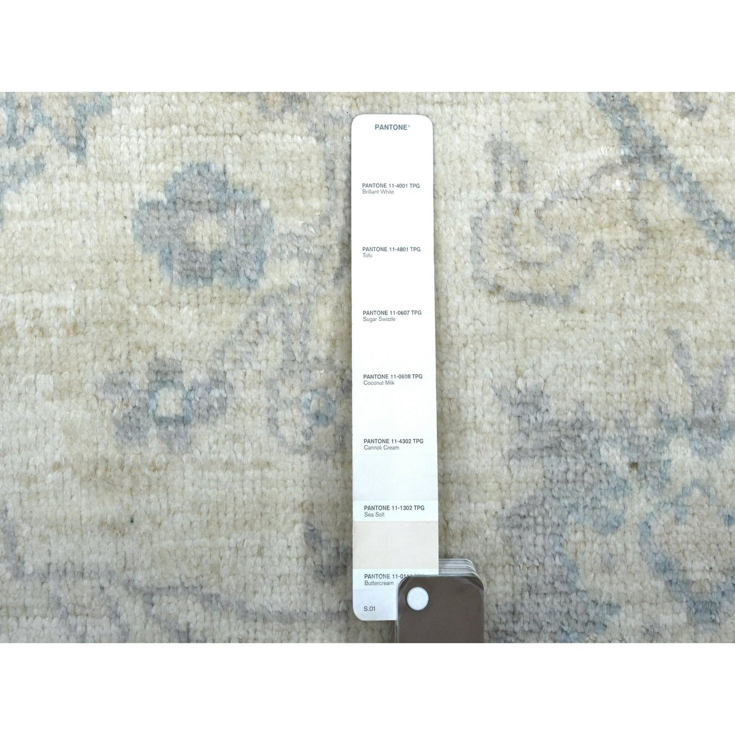 8'1"X9'8"Gray Afghan Angora Oushak Hand Knotted Natural Wool Oriental Rug
