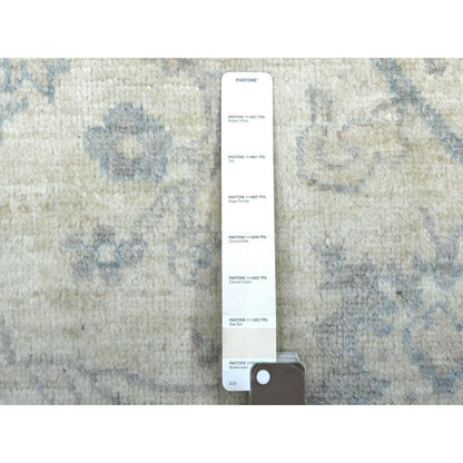 8'1"X9'8"Gray Afghan Angora Oushak Hand Knotted Natural Wool Oriental Rug