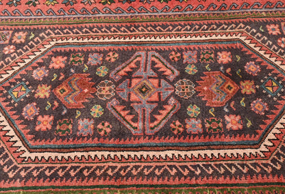 Handmade Vintage Traditional Oriental Rug Floral