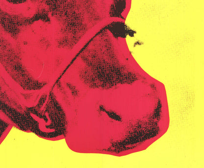 Andy Warhol Cow Pink On Yellow, (Small) " Poster Pop Art