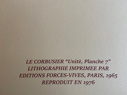 Le Corbusier Lithograph Coa Certified Signed Op 1976