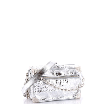 Louis Vuitton Soft Trunk Bag Crushed Metallic Calfskin Leather Mini