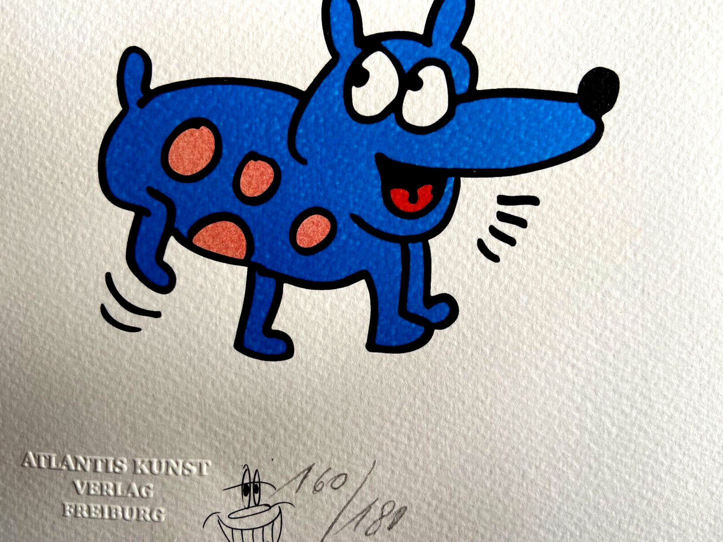 Keith Haring Lithograph Coa Signed Stamped Numbered