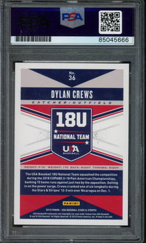 Dylan Crews Autographed 2019 Panini Stars & Stripes Baseball Card #36 Psa/Dna