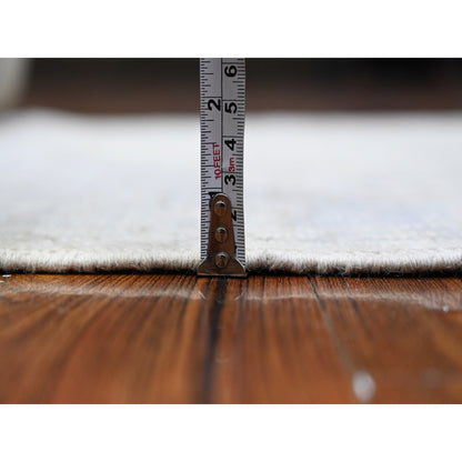 2'9"X19' Smoke White Afghan Angora Oushak Oversized Oriental Runner Rug