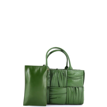 Bottega Veneta Arco Tote Maxi Intrecciato Plisse Leather Small