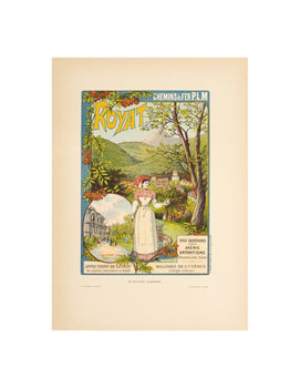 Original Vintage Poster Royat For Affiches Illustrees 1896