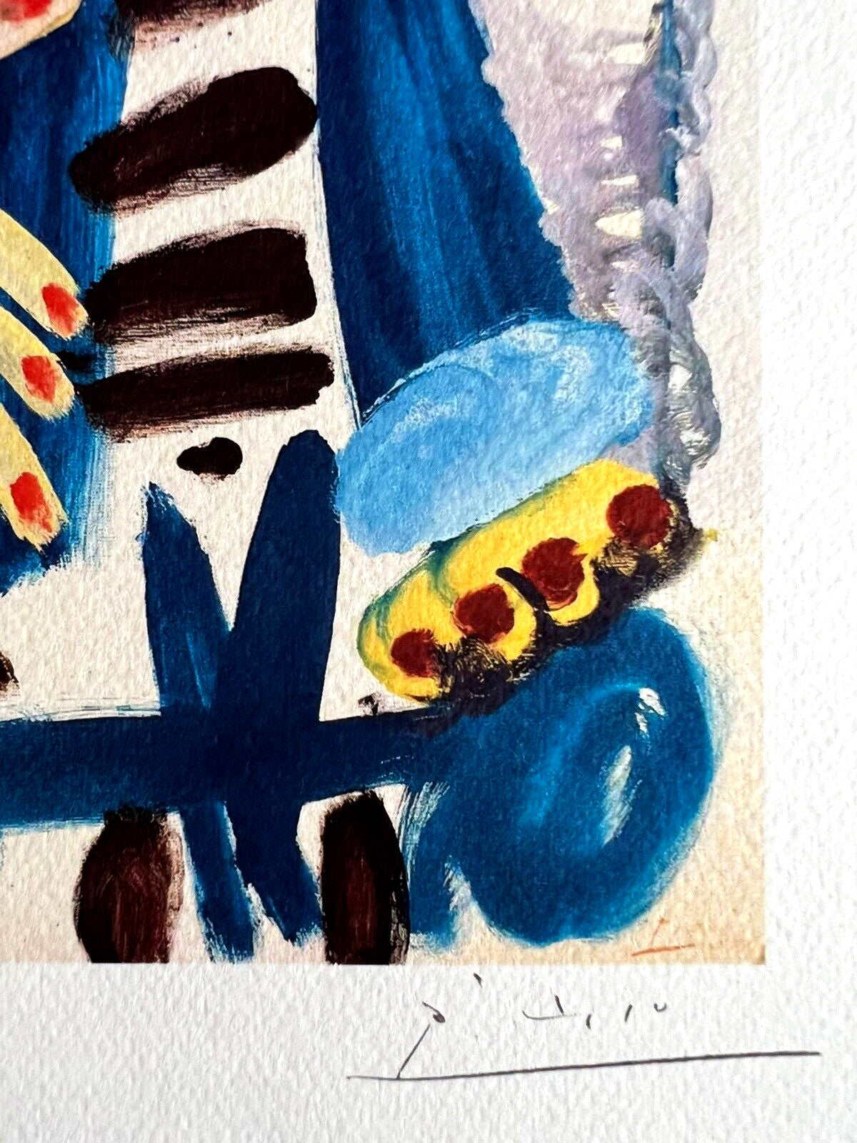 Pablo Picasso Lithograph Coa Signed Op Numbered In Pencil Crayon