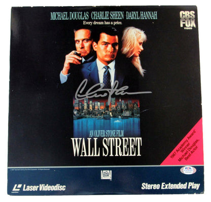 Charlie Sheen Signed/Autographed "Wall Street" Laserdisc Psa/Dna Itp 160400