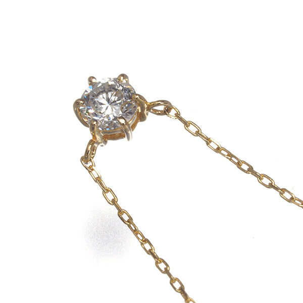 Vendome Necklace Diamond 0.15Ct Solitaire 18K 750 Yellow Gold