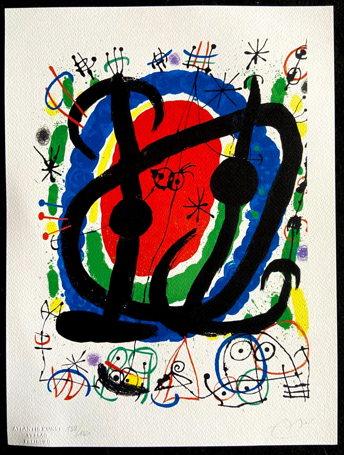 Joan Mir Lithograph Coa Numbered A Hand Pencil