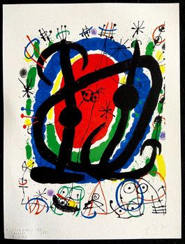 Joan Mir Lithograph Coa Numbered A Hand Pencil