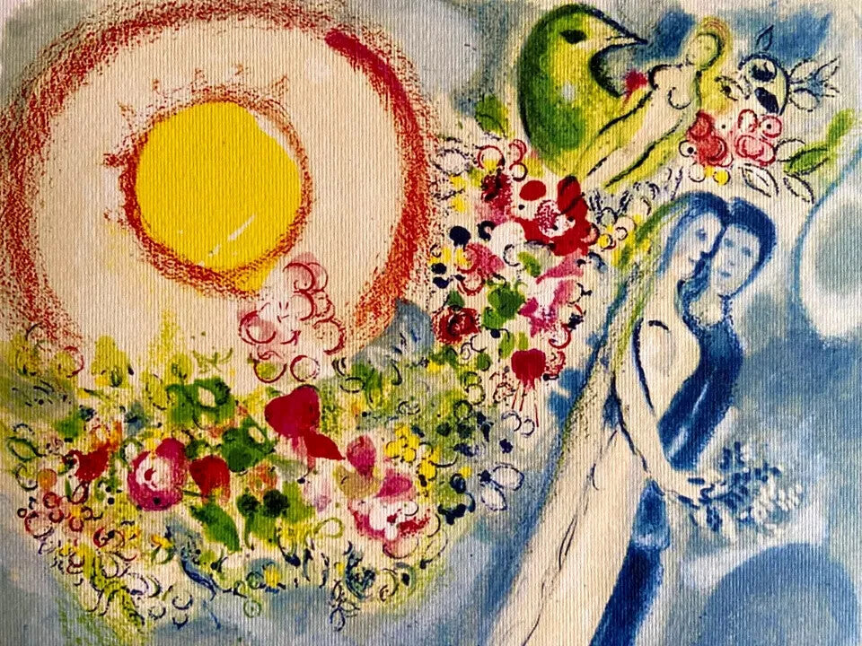 Marc Chagall Lithograph Coa Original Hand-Signed Hand-Numbered Collection Stamp