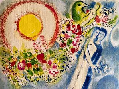 Marc Chagall Lithograph Coa Original Hand-Signed Hand-Numbered Collection Stamp