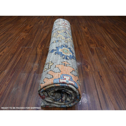 8'10"X11'7" Perfect Gray Wool Foundation Angora Oushak Oriental Rug