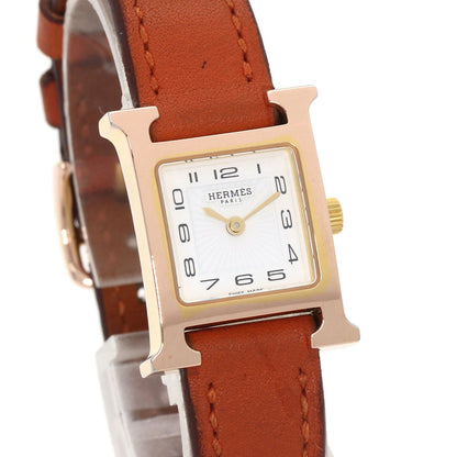 Hermes H Watch Mini Watches Hh1.101 Pgp/Leather