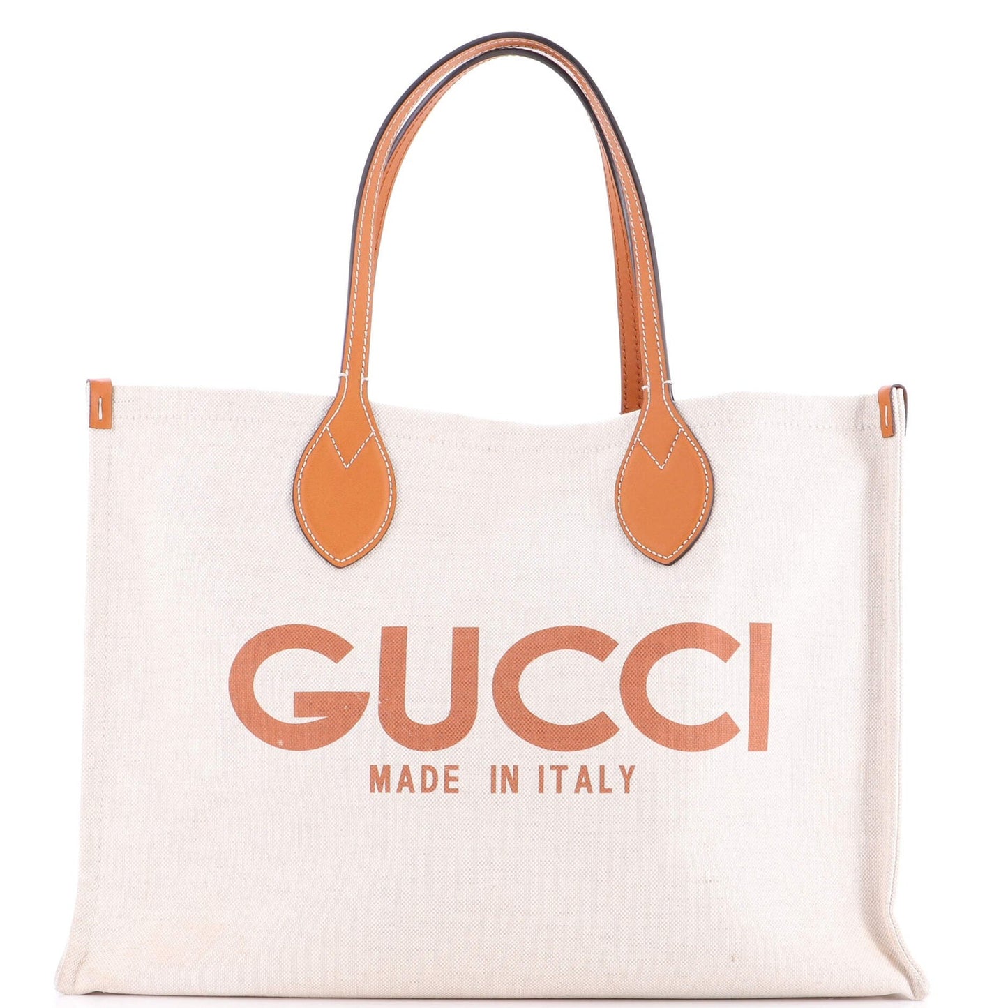 Gucci Logo Shopper Tote Printed Canvas Medium