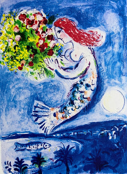 Marc Chagall Lithograph 'Mermaid On The French