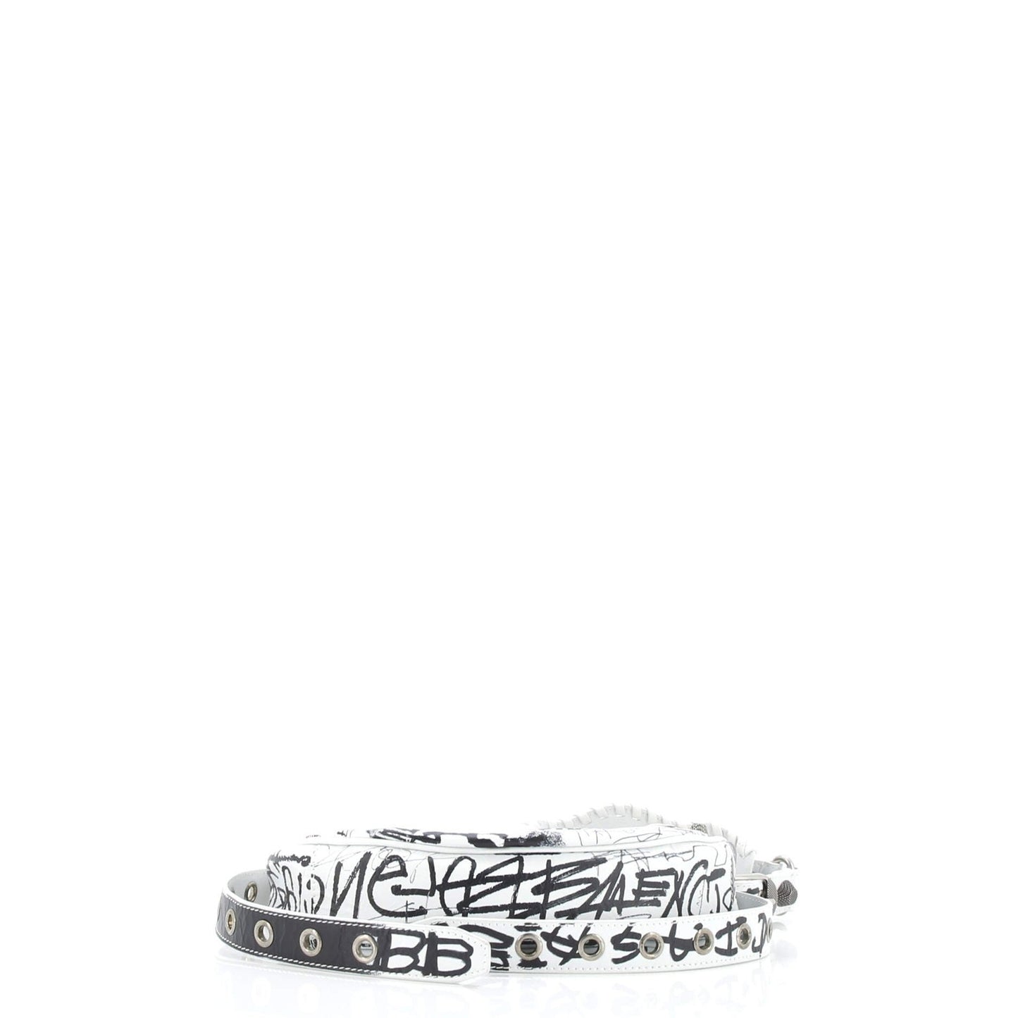 Balenciaga Le Cagole Graffiti Giant Studs Shoulder Bag Leather Mini