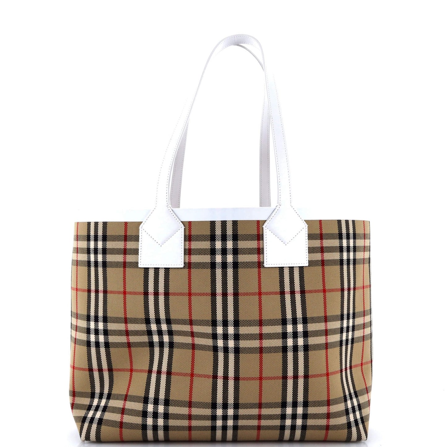 Burberry London Tote Vintage Check Canvas Small