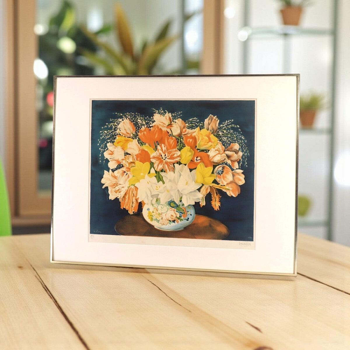 Mois Kisling Large Bouquet Of Tulips 1952 Lithograph Signed Jean Kisling Ed50