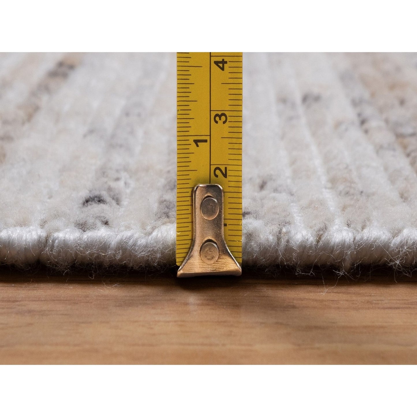 9'1"X12' Ivory Modern Design Indoor Outdoor Hand Loomed Oriental Rug