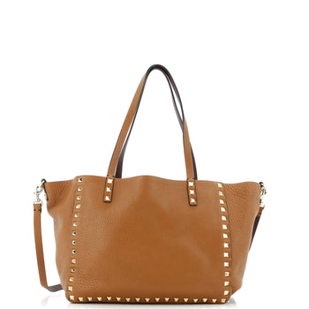 Valentino Garavani Rockstud Reversible Convertible Tote Leather Small