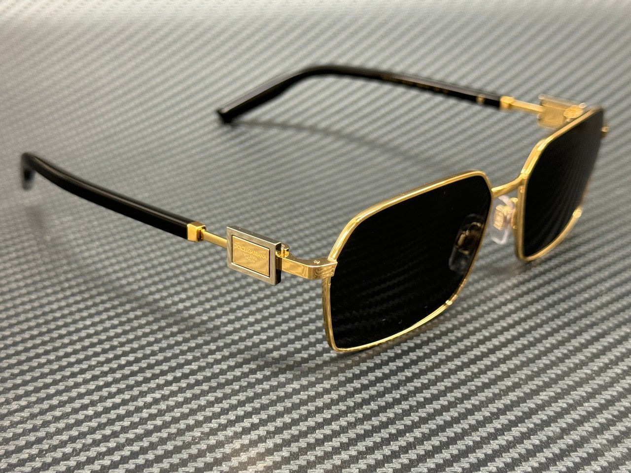 DOLCE & GABBANA DG2316 02 87 Gold Dark Grey Unisex 56 mm Sunglasses