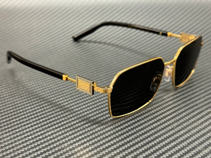 DOLCE & GABBANA DG2316 02 87 Gold Dark Grey Unisex 56 mm Sunglasses