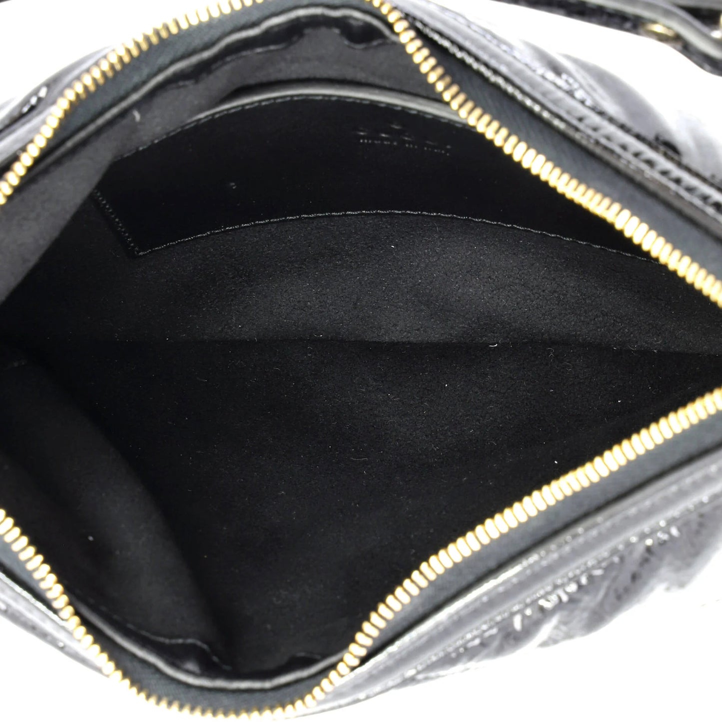 Small Gucci GG Marmont Half Moon Chain Shoulder Bag Matelasse Leather