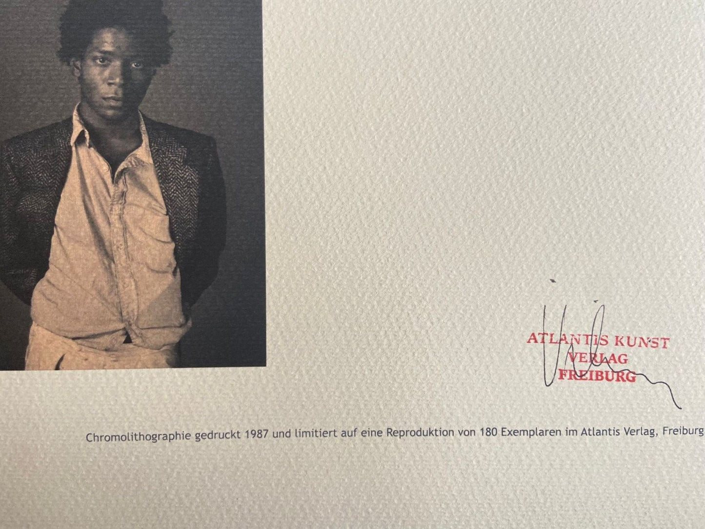 Jean-Michel Basquiat Lithograph "Homage To Picasso" Coa Signature Stamp