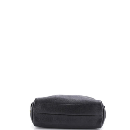 Prada Logo Bowler Bag Perforated Leather Medium