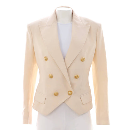 Balmain Women'S Double Breasted Blazer Wool