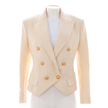Balmain Women'S Double Breasted Blazer Wool