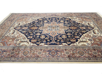 Hand-Knotted Vintage Serapi Oriental Rug 9X12 Ft