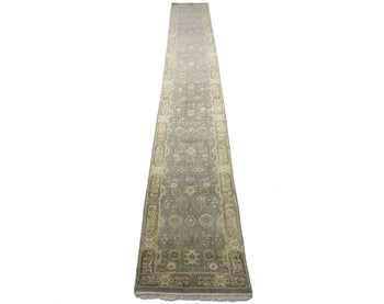 Oriental Runner Rug Oversized Muted Colors Floral