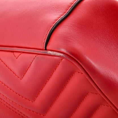 Gucci Gg Marmont Flap Bag Matelasse Leather Medium