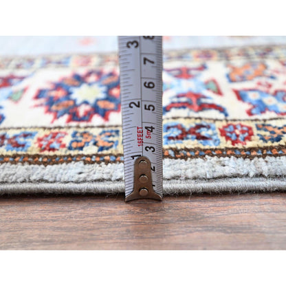 2'9"X18'2" Jubilee Gray Wool Afghan Super Kazak Xl Runner Oriental Rug