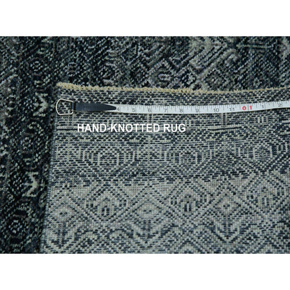 2'7"X8' Onyx Gray Hand Knotted Kohinoor Herrita Wool Runner Oriental Rug