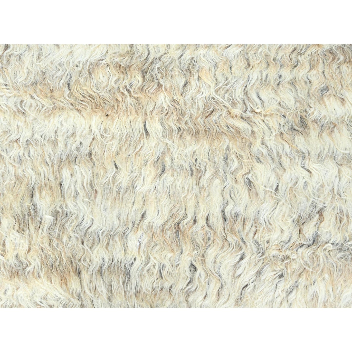 10'1"X10'1" Bone Ivory Wool Hand Knotted Moroccan Berber Round Rug